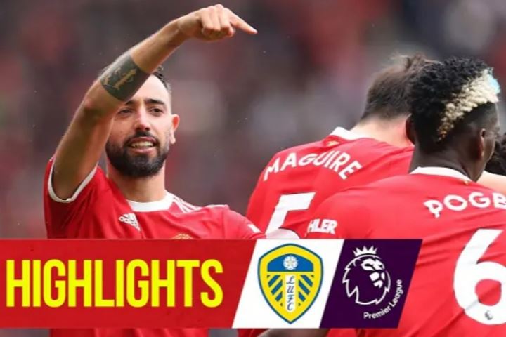 进攻狂潮！21年英超，B费戴帽博格巴助攻大四喜，曼联5-1狂胜利兹