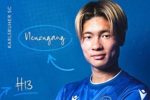 官方：21岁日本前锋福田师王从门兴租借加盟卡尔斯鲁厄，身披13号