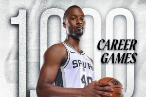 现役第16位！马刺官方祝贺哈里森·巴恩斯达到1000场里程碑！